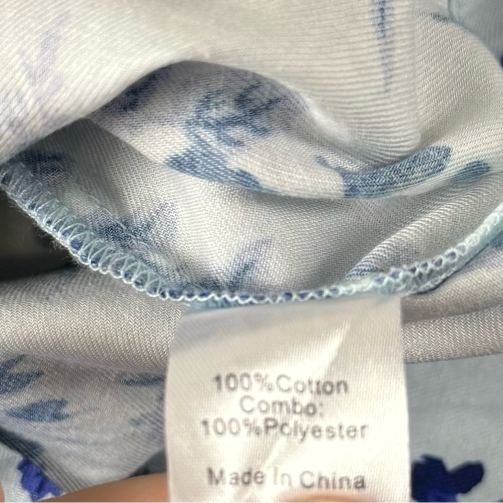 Tuckernuck Bella Dress Sapphire Bloom Womens XL Blue White Floral Neck Tie - Picture 9 of 16